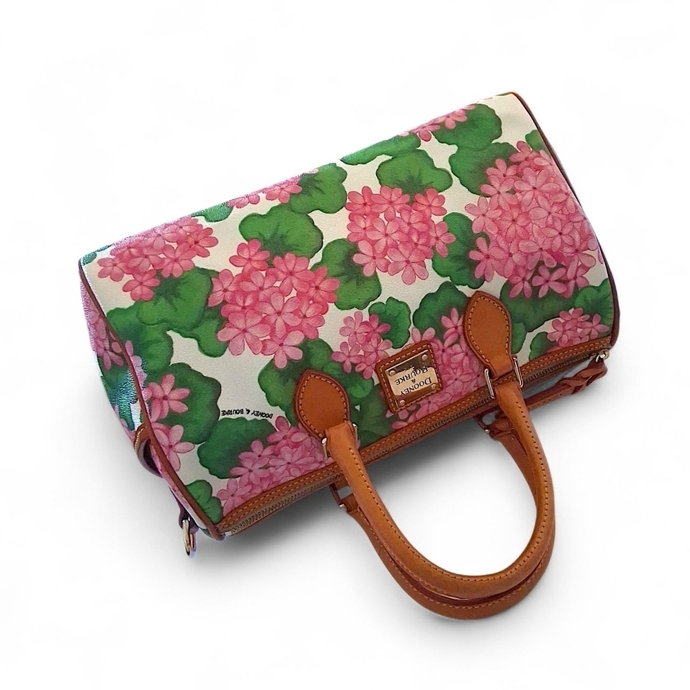 Dooney & Bourke Geranium Floral Satchel Boston Bag - Picture 16 of 16